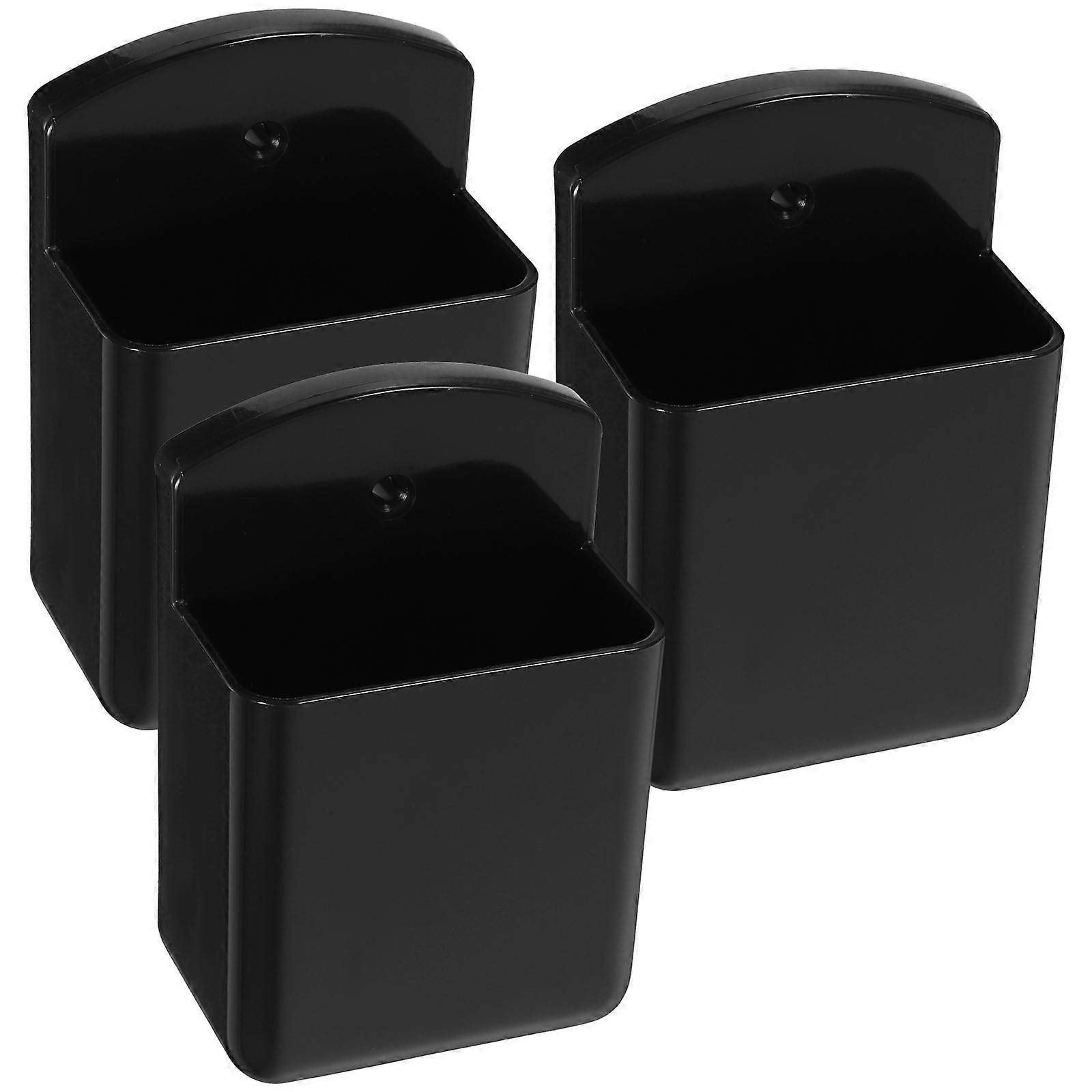 Wall Mount Remote Holder for Storage Use ABS Black organizer Fits Any Room 3 Sets