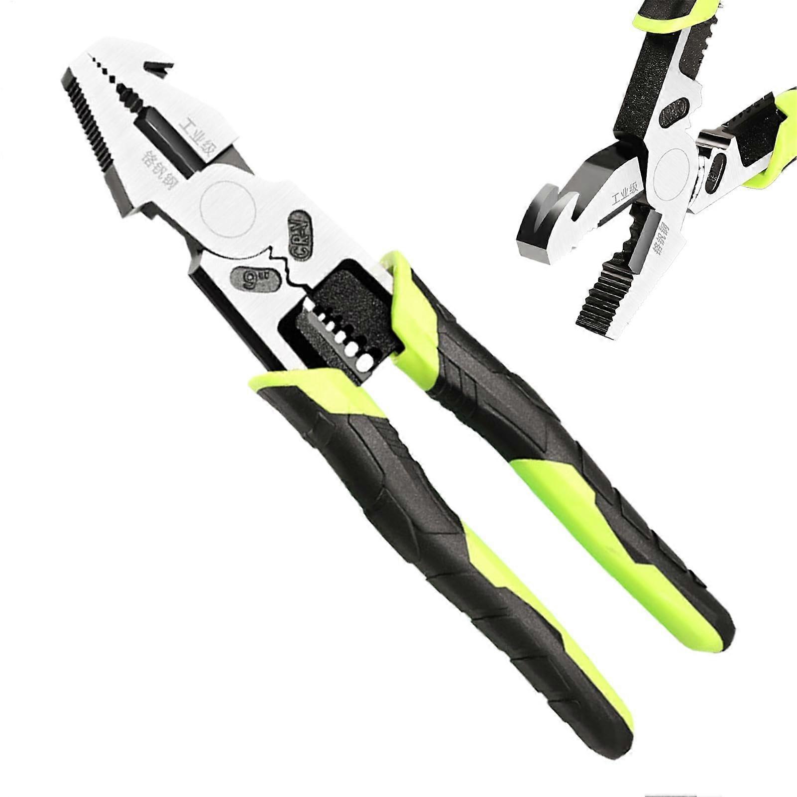 Multifunctional Wire Stripper 9-Inch, Portable Cable Stripper And Wire Splicer, Precise Stripping Tool For Cable Cutting