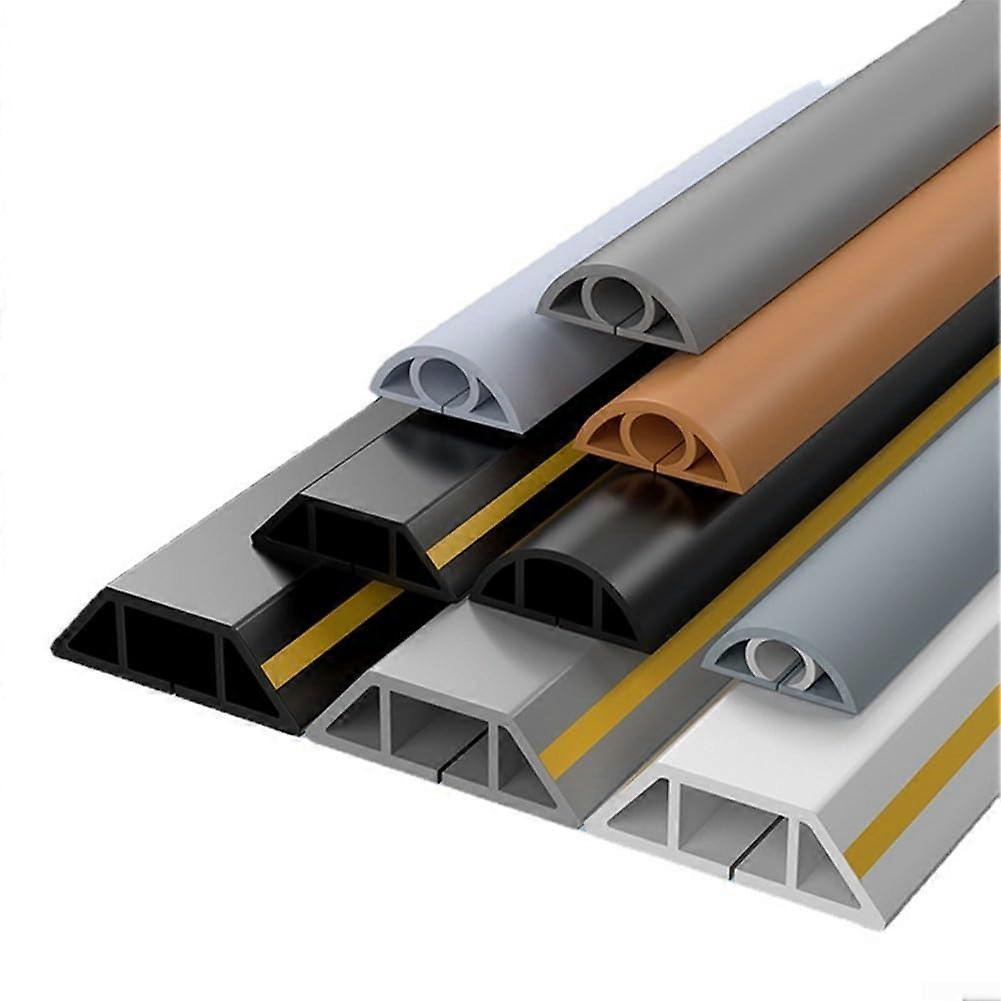 Cable floor protector, 3 meters for safe and efficient cable management (Black and Yellow, 40 mm)