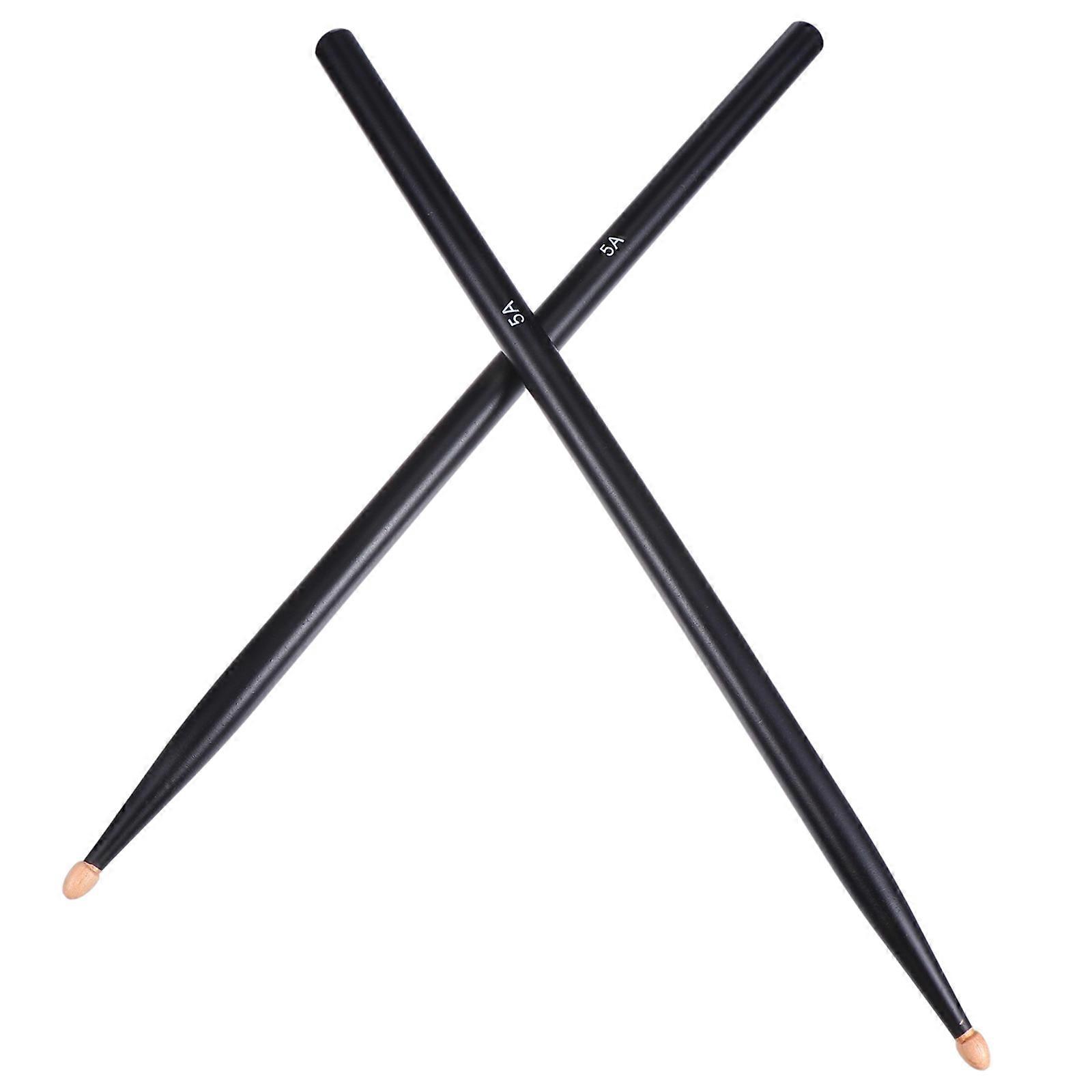 Black Drumsticks for Instrument Use Synthetic Material 5A Fit All Drums Youth Bands 40.6cm
