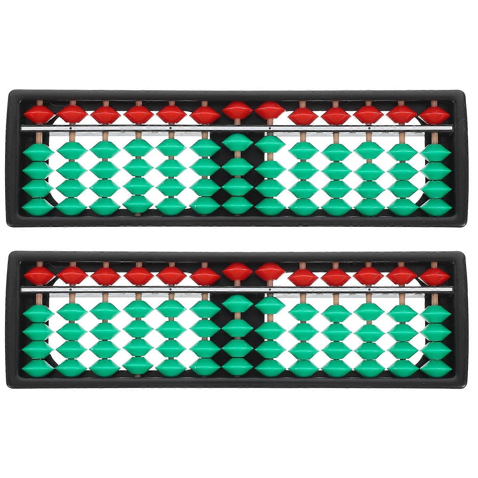 2pcs Chinese Plastic Abacus for Math Practical Calculating Chinese Abacus Educational Math Learning Abacus