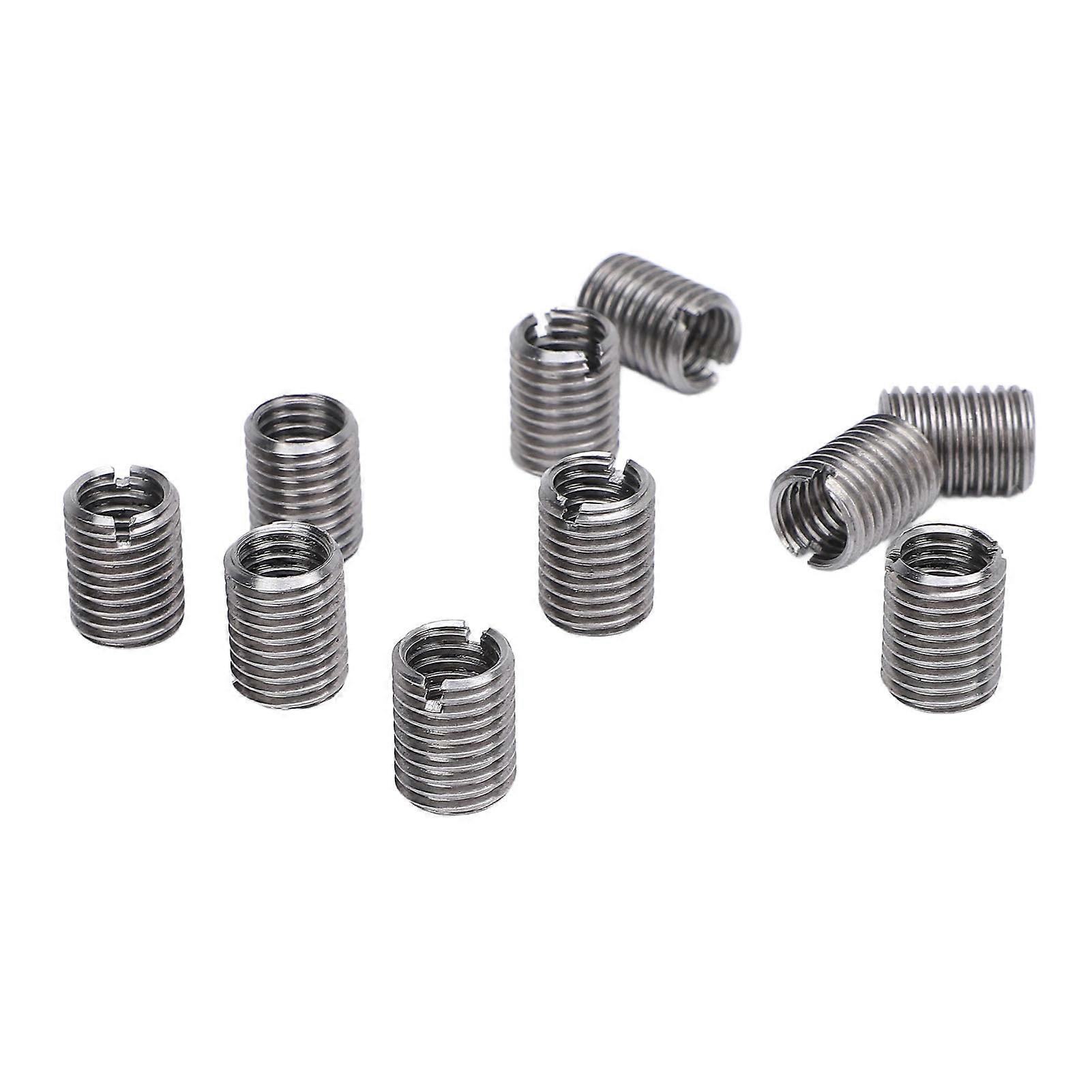 10PCS M10x1.25 Thread Reducer Nut Metal Sleeve Bushing Long Durability Universal Fit Adapter