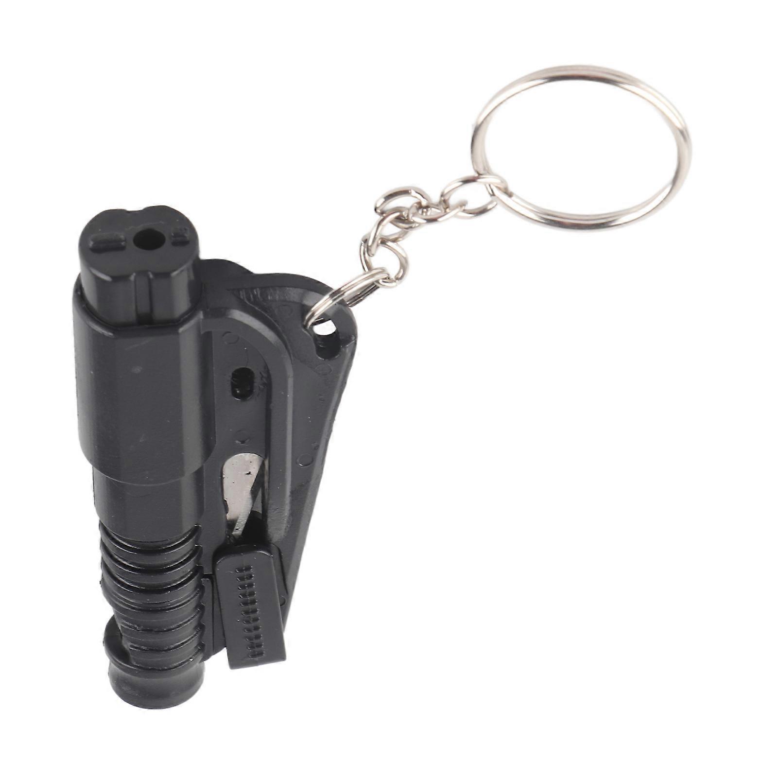 Multifunctional Vehicle Emergency Glass Hammer for Breaking Windows and Cutting Seatbelts Black