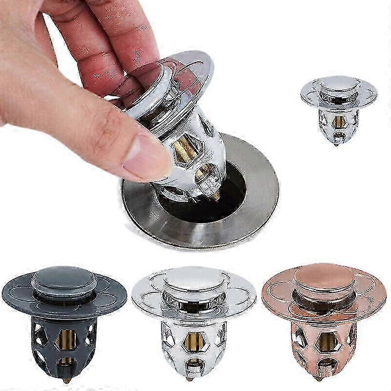 Universal Bathroom Sink Plug Stopper Wash Basin Core Bounce Up Drain Filter