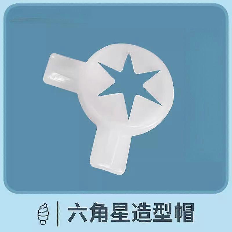 2PCS Modeling Cap Ice Cream Machine Shaping Caps Replacement Nozzles Ice Cream Maker Accessories for Home and Commercial Use
