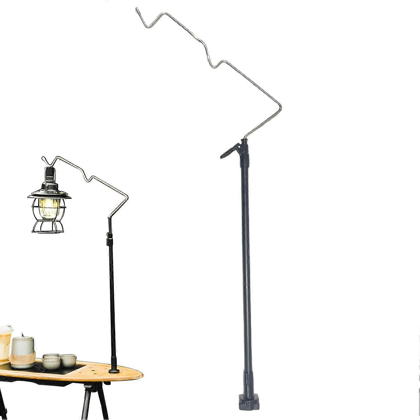 Camping Table Light, Adjustable Telescopic Lamp Stand For Outdoor Use, Fits Most Camping Tables