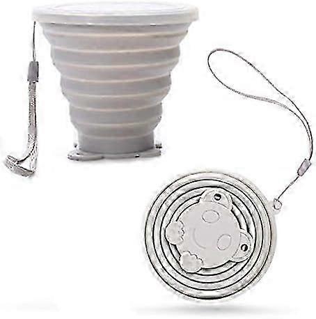 Foldable travel cup | Silicone foldable water cup with lid | Reusable drinking