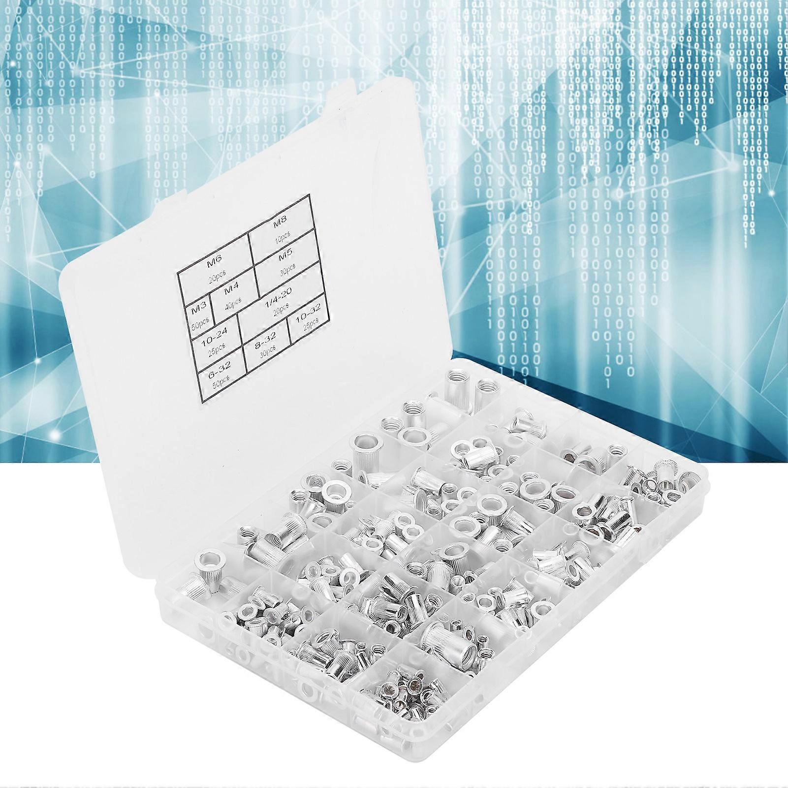 300pcs / box Aluminum Rivet Nut 6‑32/ 8‑32/ 10‑24/ 10‑32/ 1/4‑20/ M3/ M4/ M5/ M6/ M8 