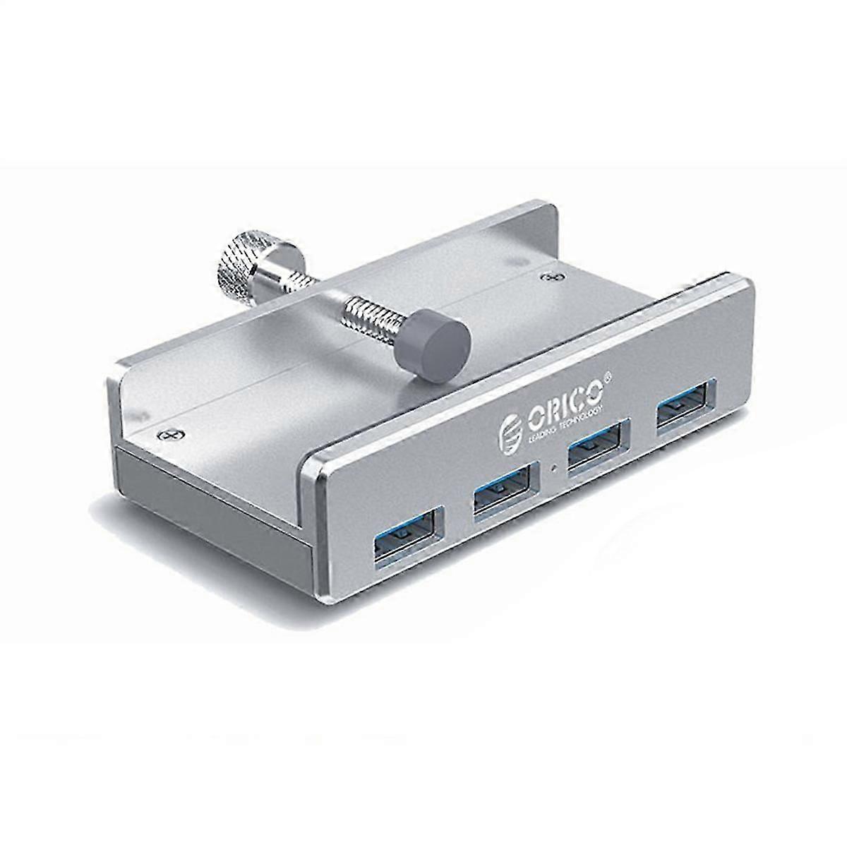 USB 3.0 HUB 5Gbps with Power Supply Clip Expansion Splitter 1 to 4 Multiple Extend Dock for Desktop PC Accessories B