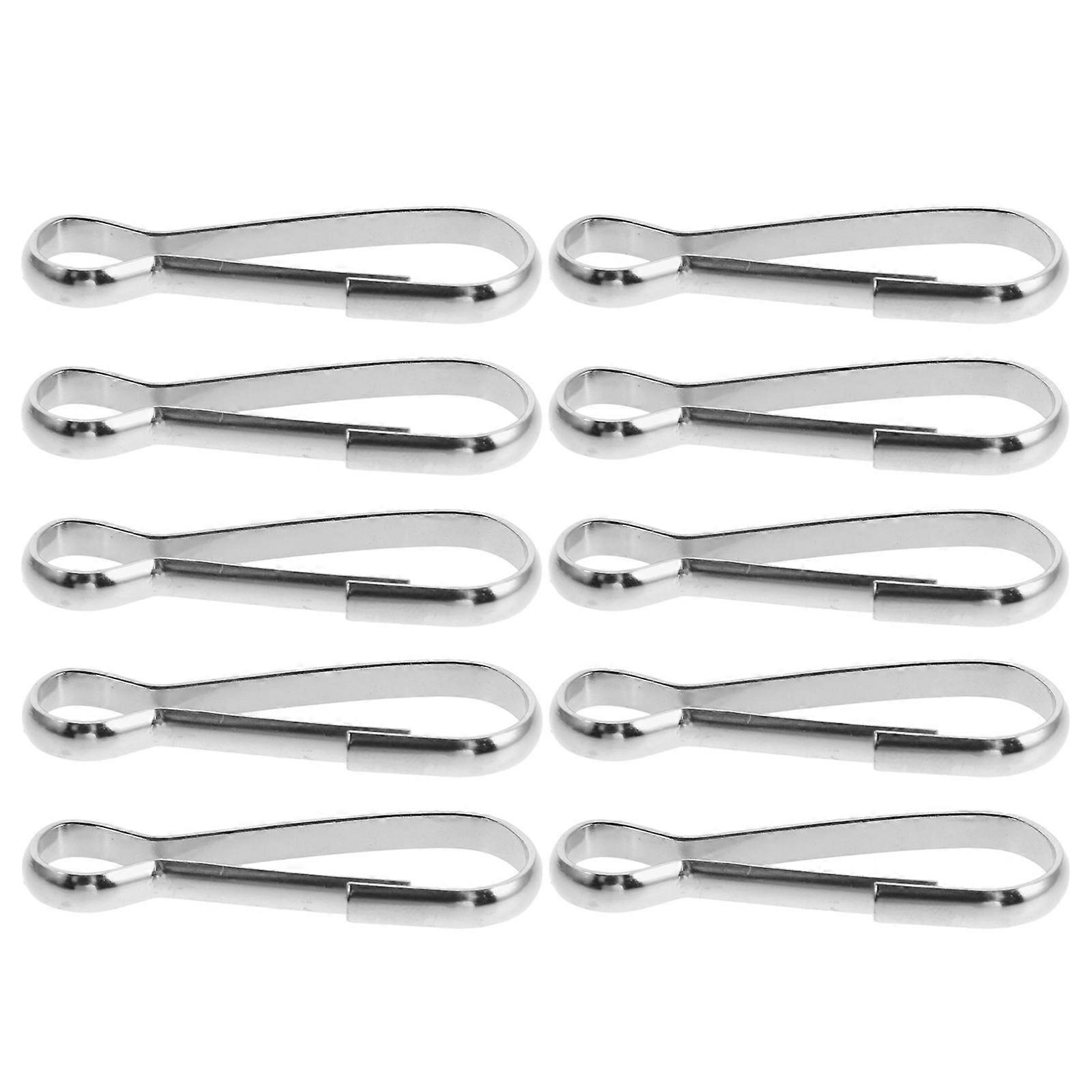 10pcs Flag Fasteners for Flagpole Metal Flagpole Clips Flag Mounting Tool Flag Pole Fixing Supplies Flag Pole Clips Flagpole Clip Hooks