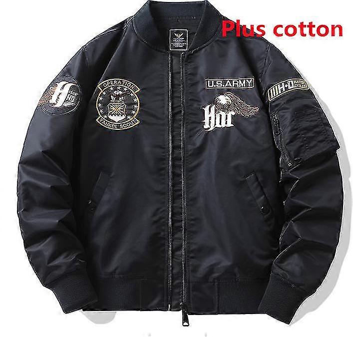 Men's Added Cotton Thin Casual Coat Spring And Autumn Air Force Ma1...