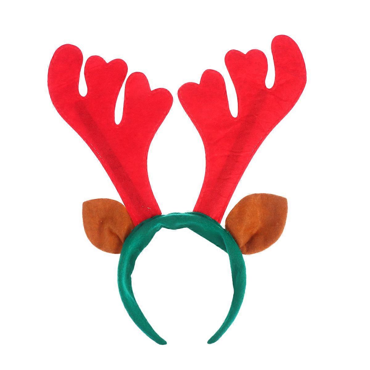 Party Headbands Antler Shape for Kids Red Source Material Stage Performance 5Pcs