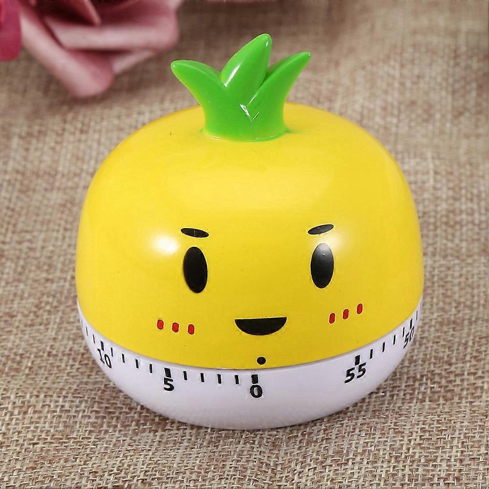 Mechanical Kitchen Timer 60 Min, Yellow Vegetable Shape, 6.5cm