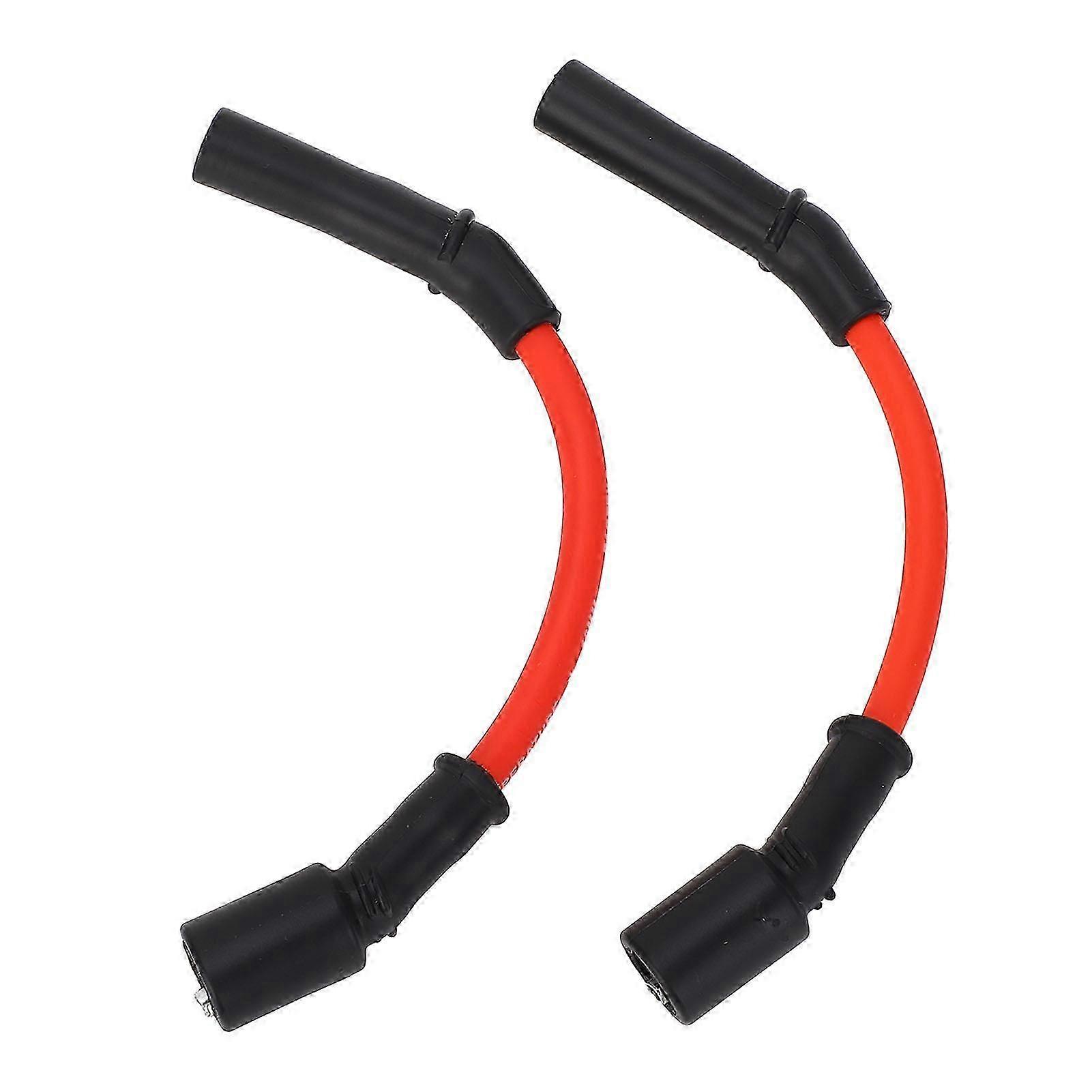 BOROCO 2Pcs 10.4mm High Efficiency Spark Plug Wire Set for XB9 XB12 Series Motorcycles (Red)