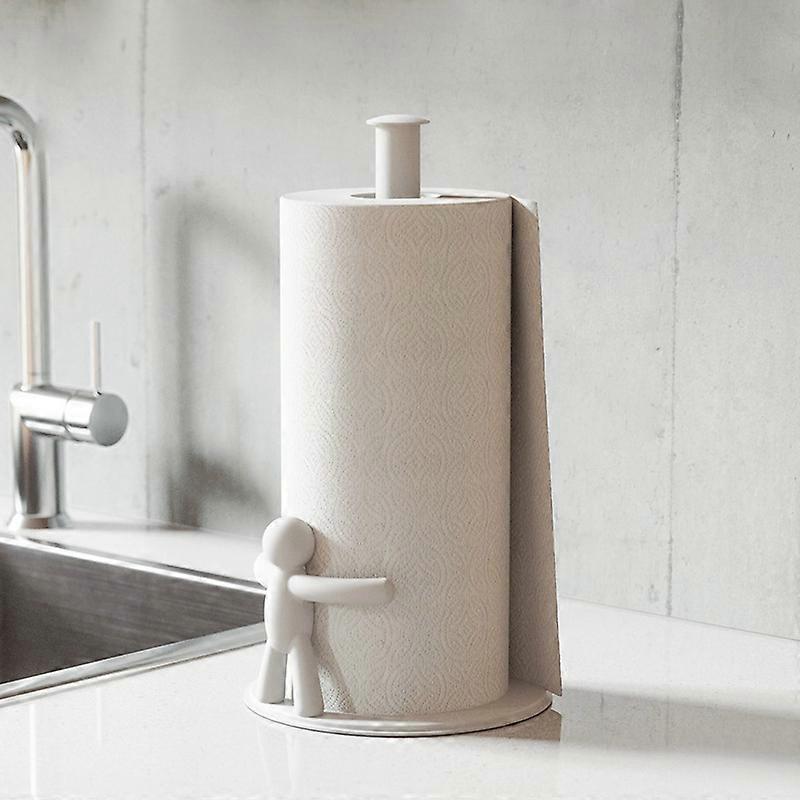 White Kitchen roll holder for countertop