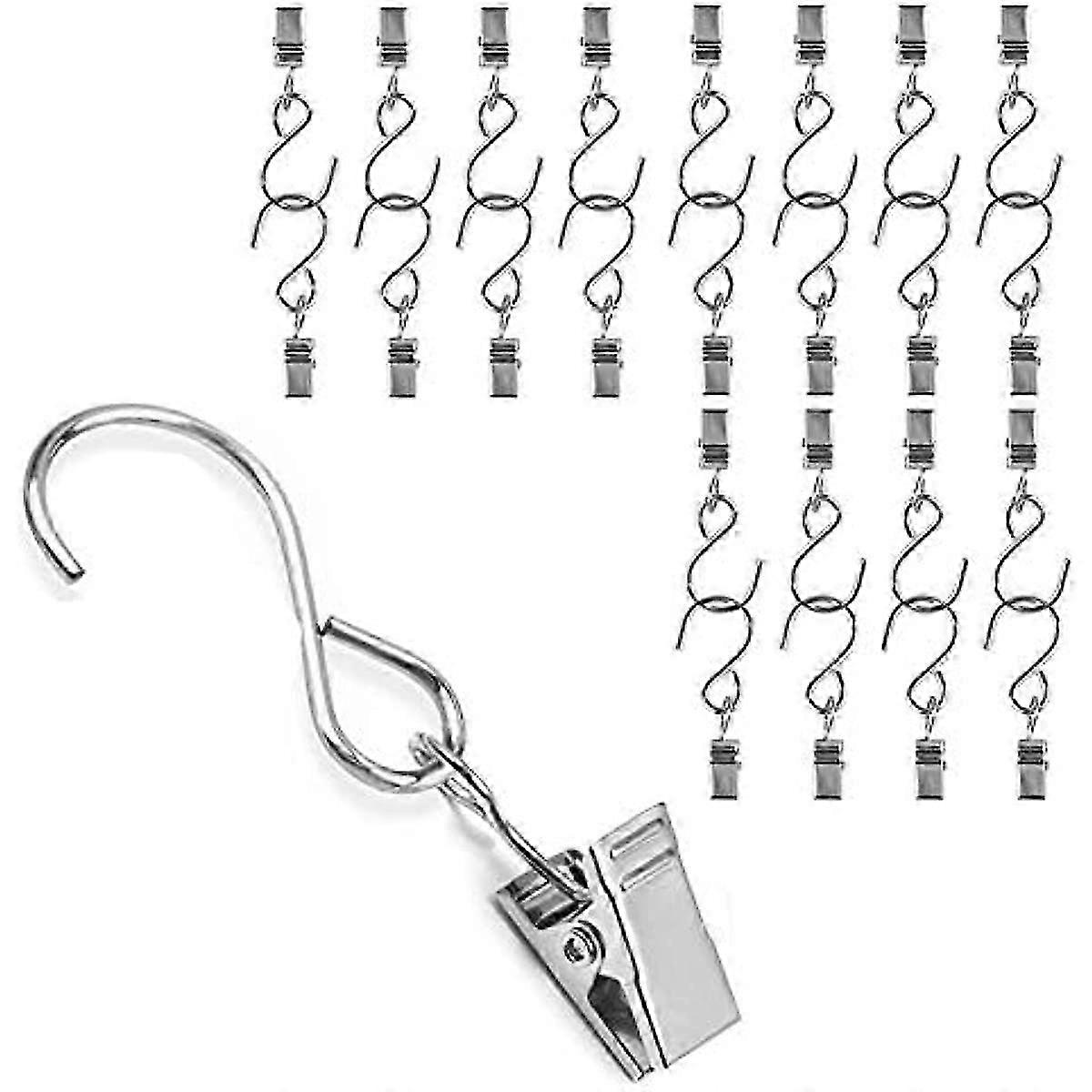 25 PCS Metal Hanging Clips Hook Clamp Hanger for Curtain Party St...