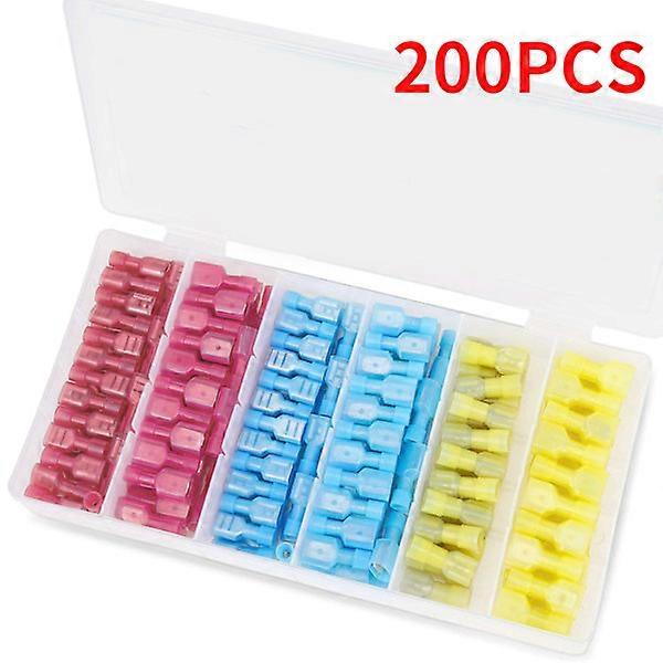 200 Pcs Nylon Spade Quick Splice Wire Connectors Kit, Electrical I