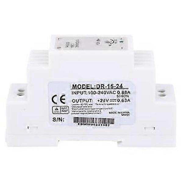 DR-15-24 DIN Rail Single Output Switching Power Supply 15W 24V 0.63A