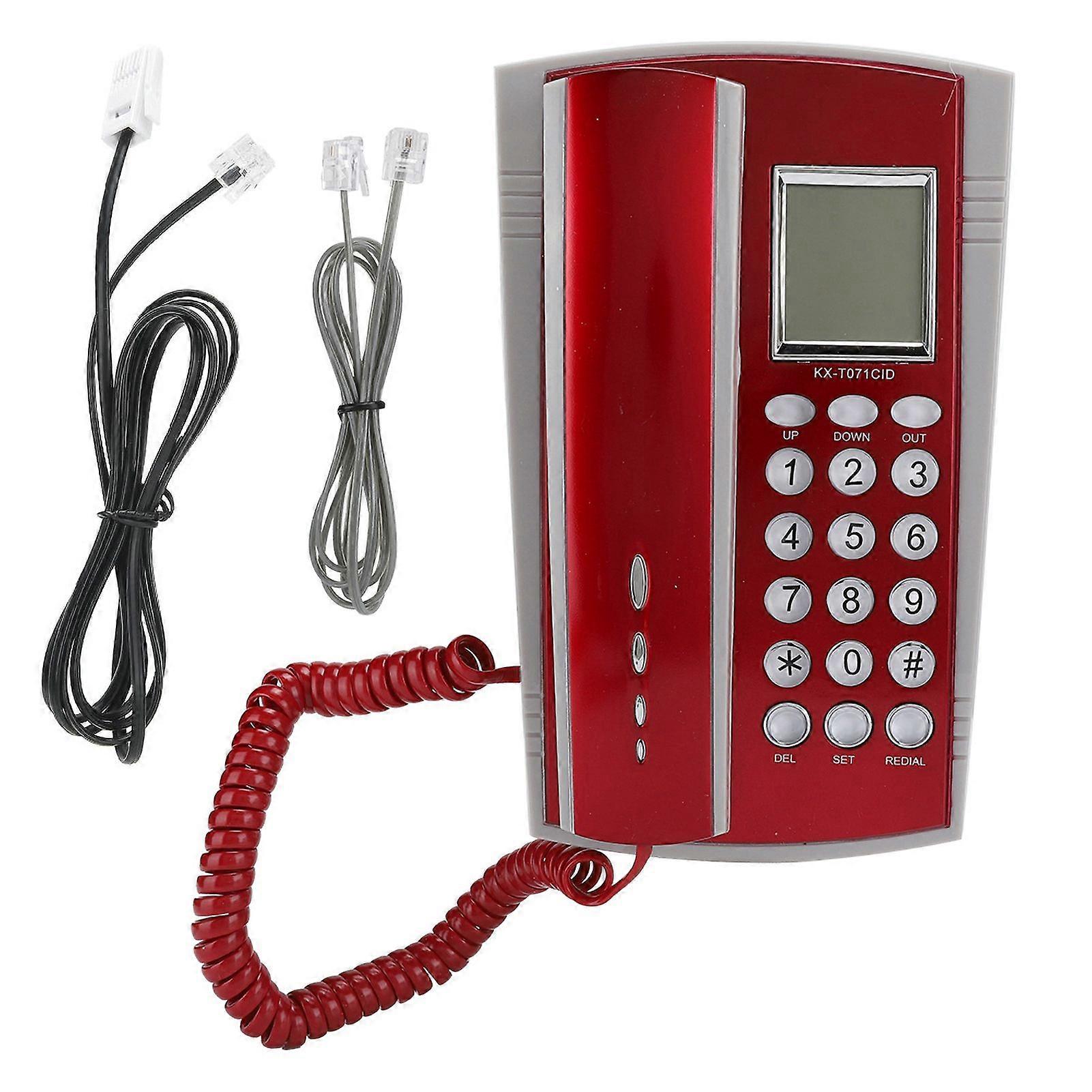 KX T071CID-1 English Foreign Trade Small Extension Telephone with UK Telephone Line(Red )