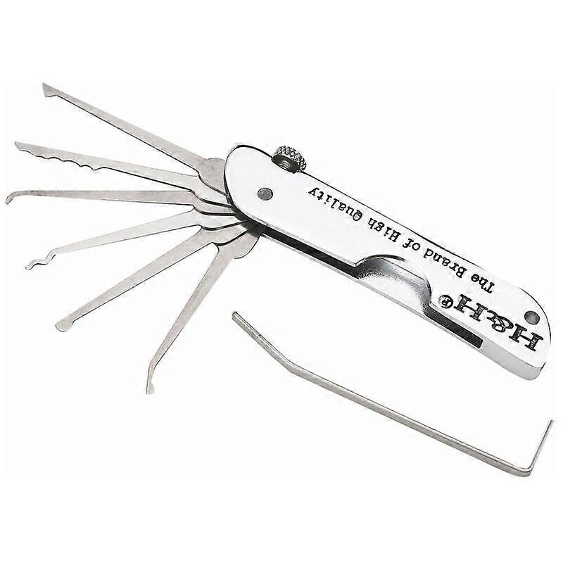 Outdoor Multi-Function Combination Knife Stainless Steel Folding Tool with Key Compact Training Set for Beginners and Professionals, Silver