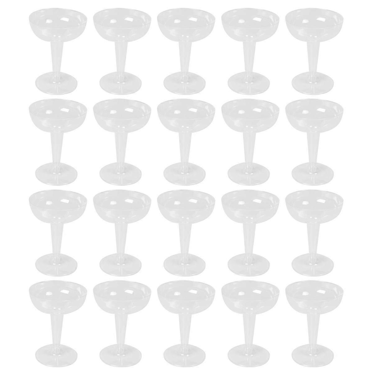 clear plastic champagne glasses disposable 20pcs party cups