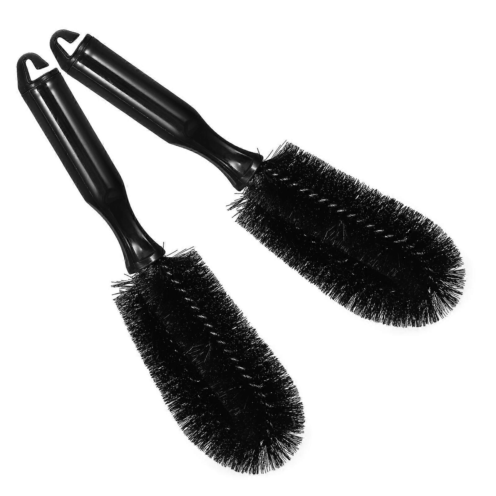 Car Brushes For Detailing 2Pcs Efficient Tire Detailing Brushes Essential Tool For Tire Cleaning Enabling Quick And Easy Maintenance