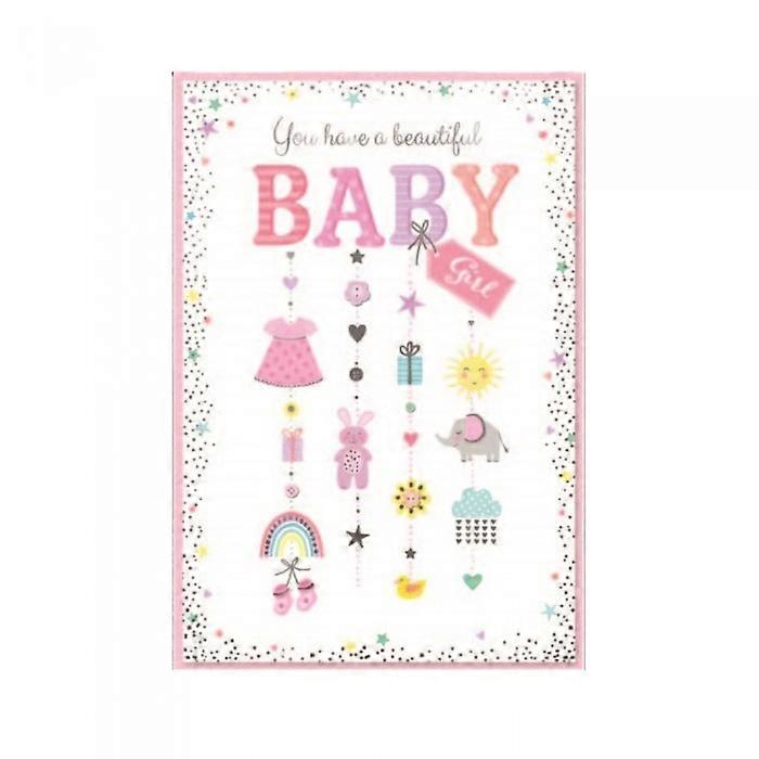 Simon Elvin Sinulla on kaunis tyttövauva syntymäpäiväkortti (6 kpl pakkaus)