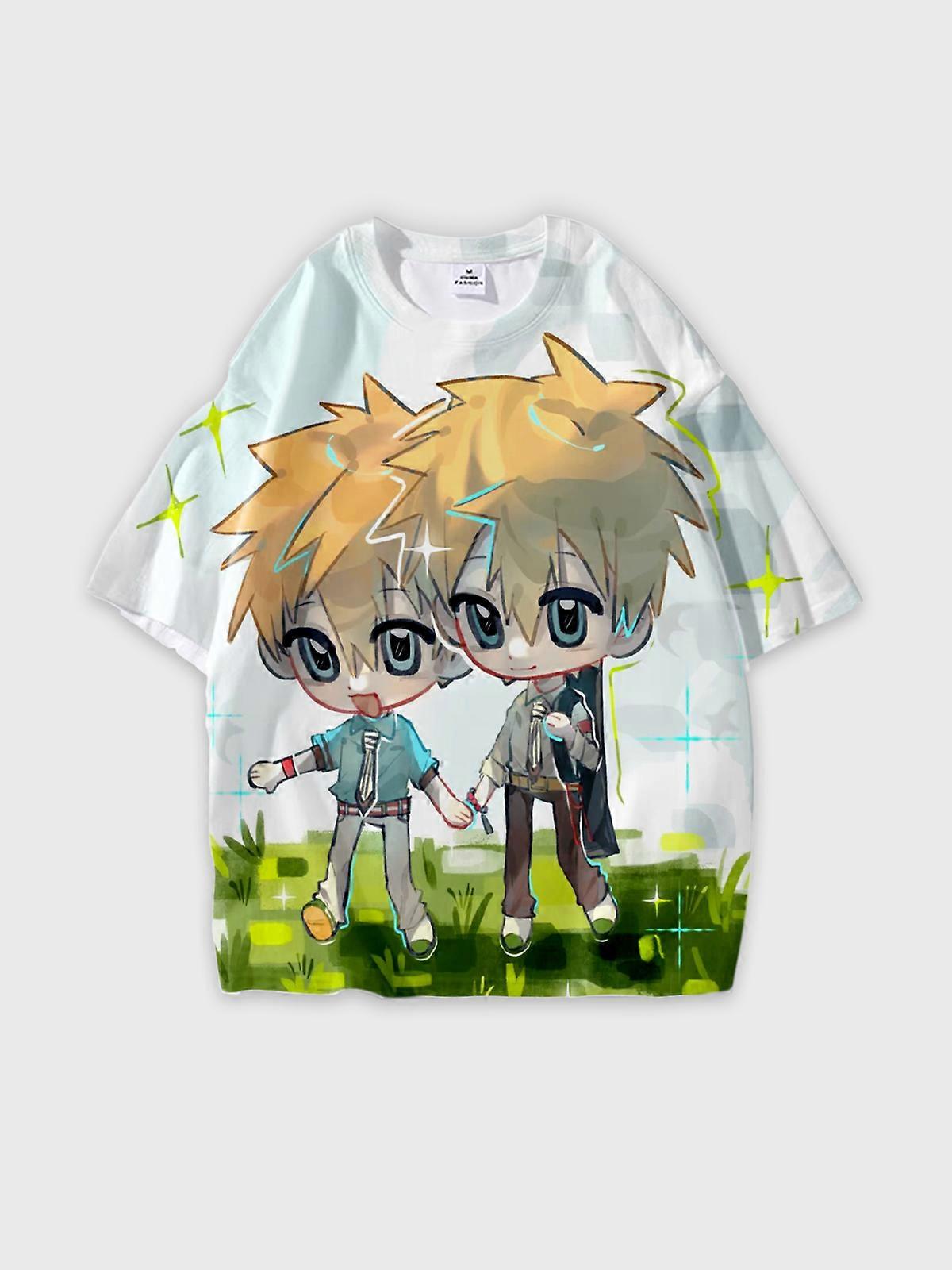 T-Shirt Short Sleeve Round Neck, Summer Casual Loose Graphic Tee, Unisex The Toilet-bound Hanako-kun W3244