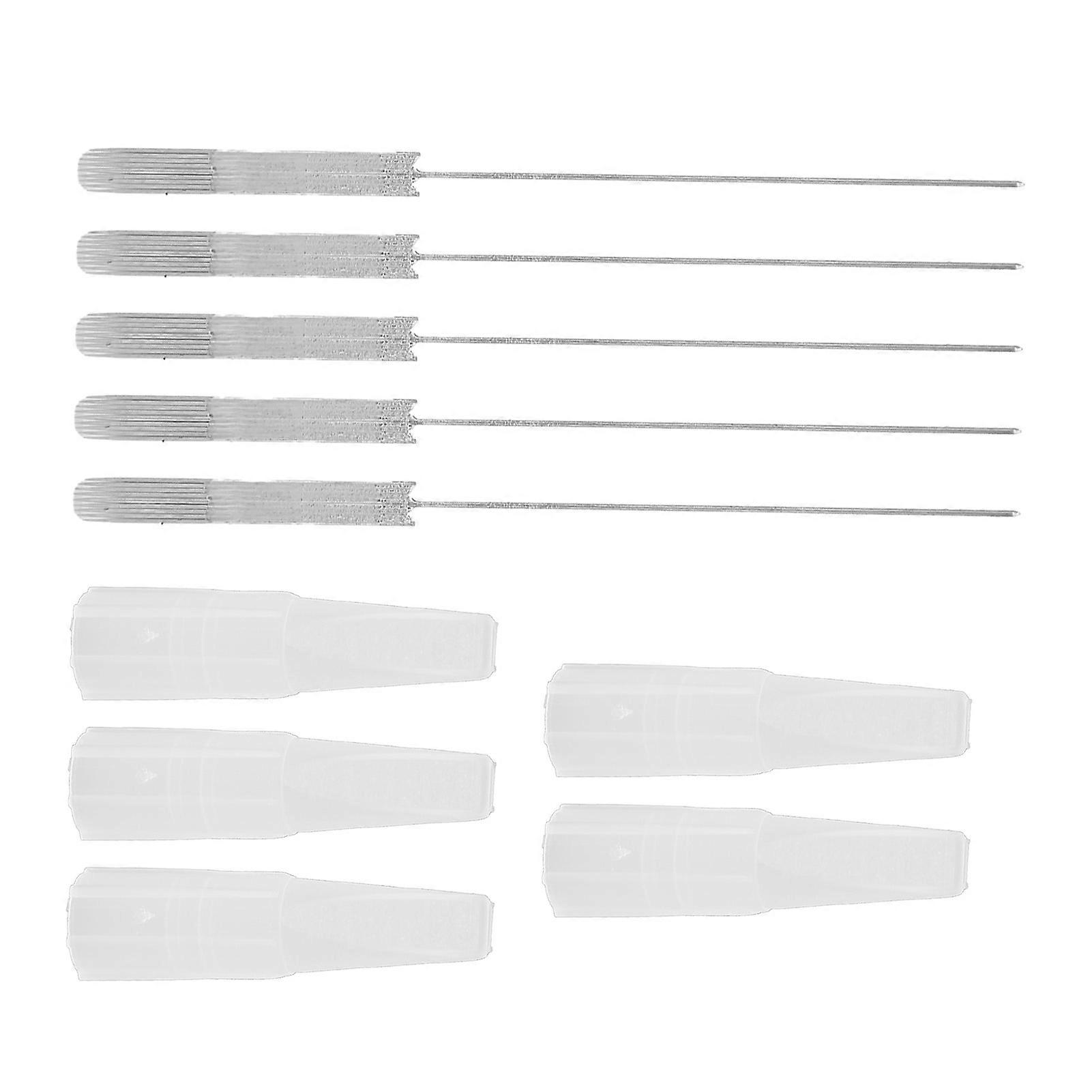 5pcs U9 Microblading Eyebrow Tattoo Needle with Large Cap, Steel