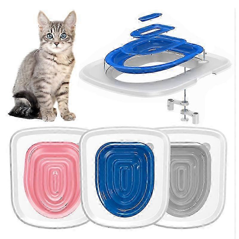Pet Toilet Trainer Set for Cats with Seat and Mat