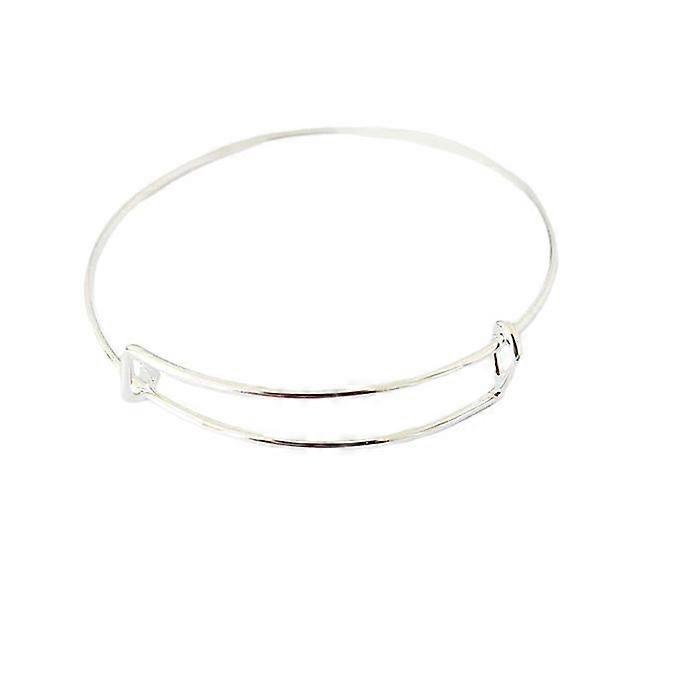 Adjustable Women’s All-Match Slidable Bangle, Silver