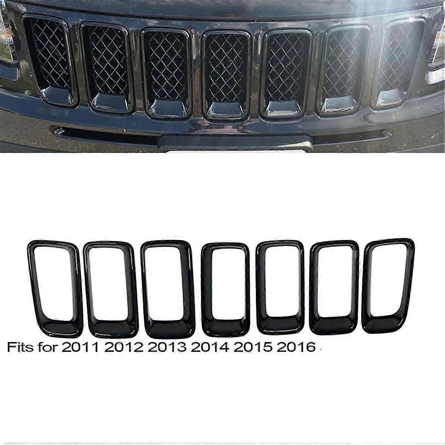 7 Pcs Front Grille Inserts 68109865AA For Compass