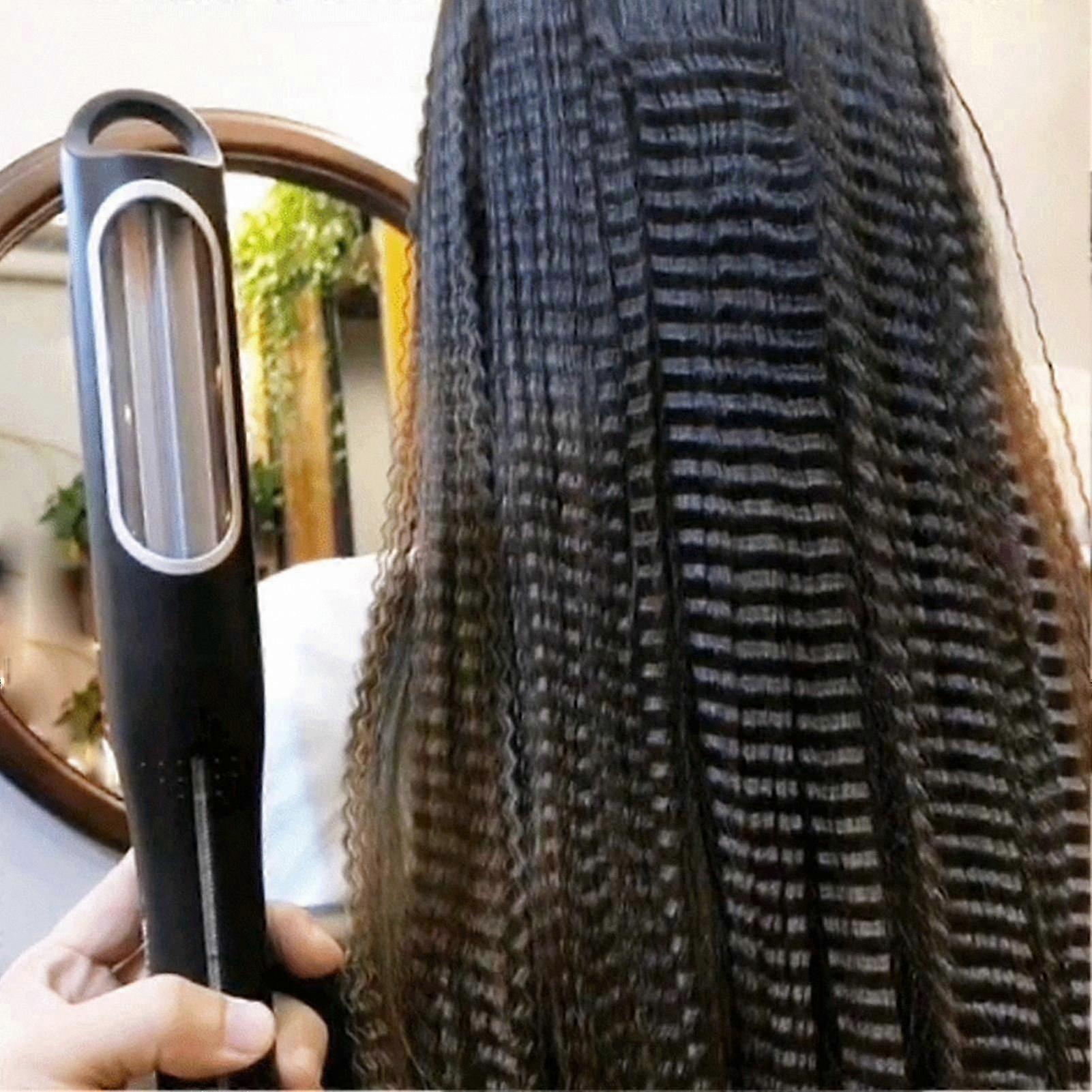 Tourmaline Ceramic Automatic Hair Crimper Curler Flat Iron for Styling Corn Rows Perm Splint Professional Rotating Tool