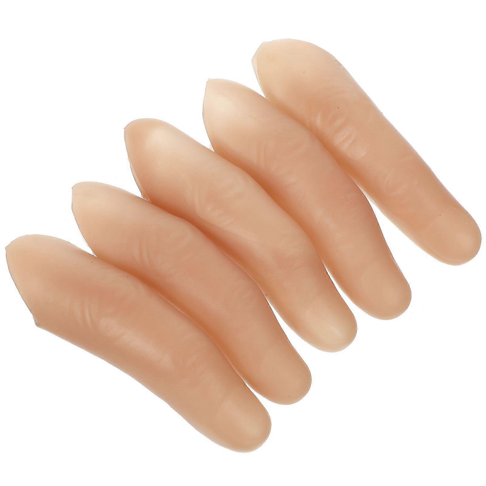 5pcs Halloween Simulation Long Finger Fingers Simulation Trick Toy Party Props