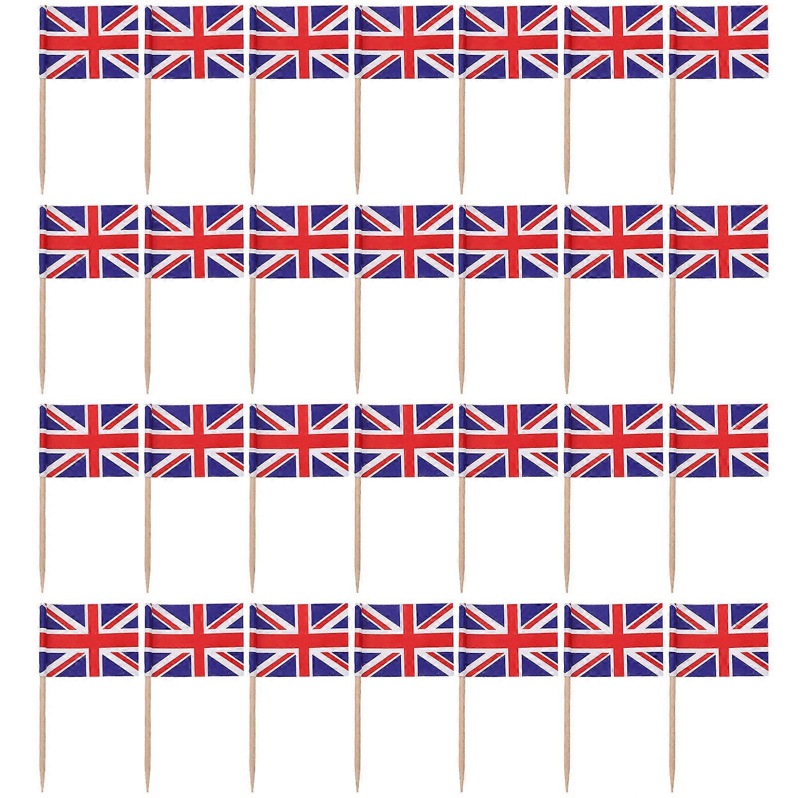 Multi-Function Toothpick Flags Decorative Cupcake Toppers Wooden 200Pcs