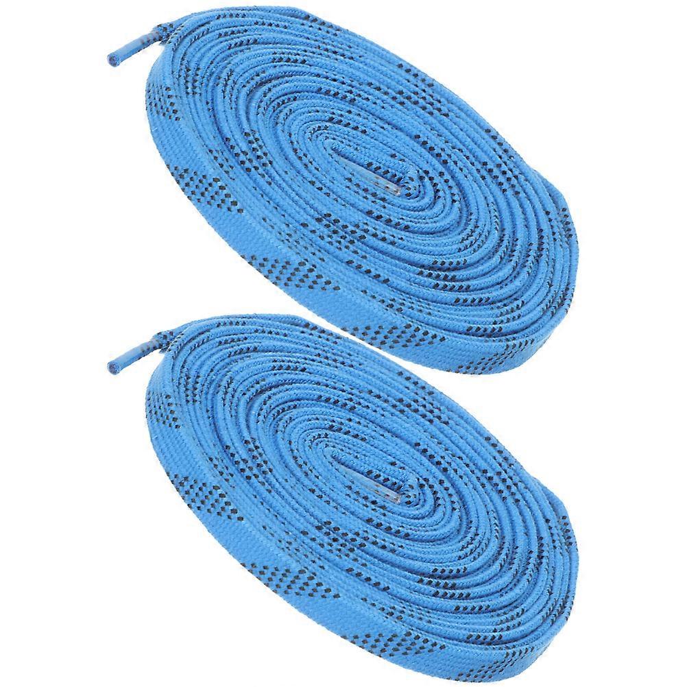 Ice Hockey Shoes Shoelaces for Outdoor Use 2Pairs Durable Blue Polyester Laces