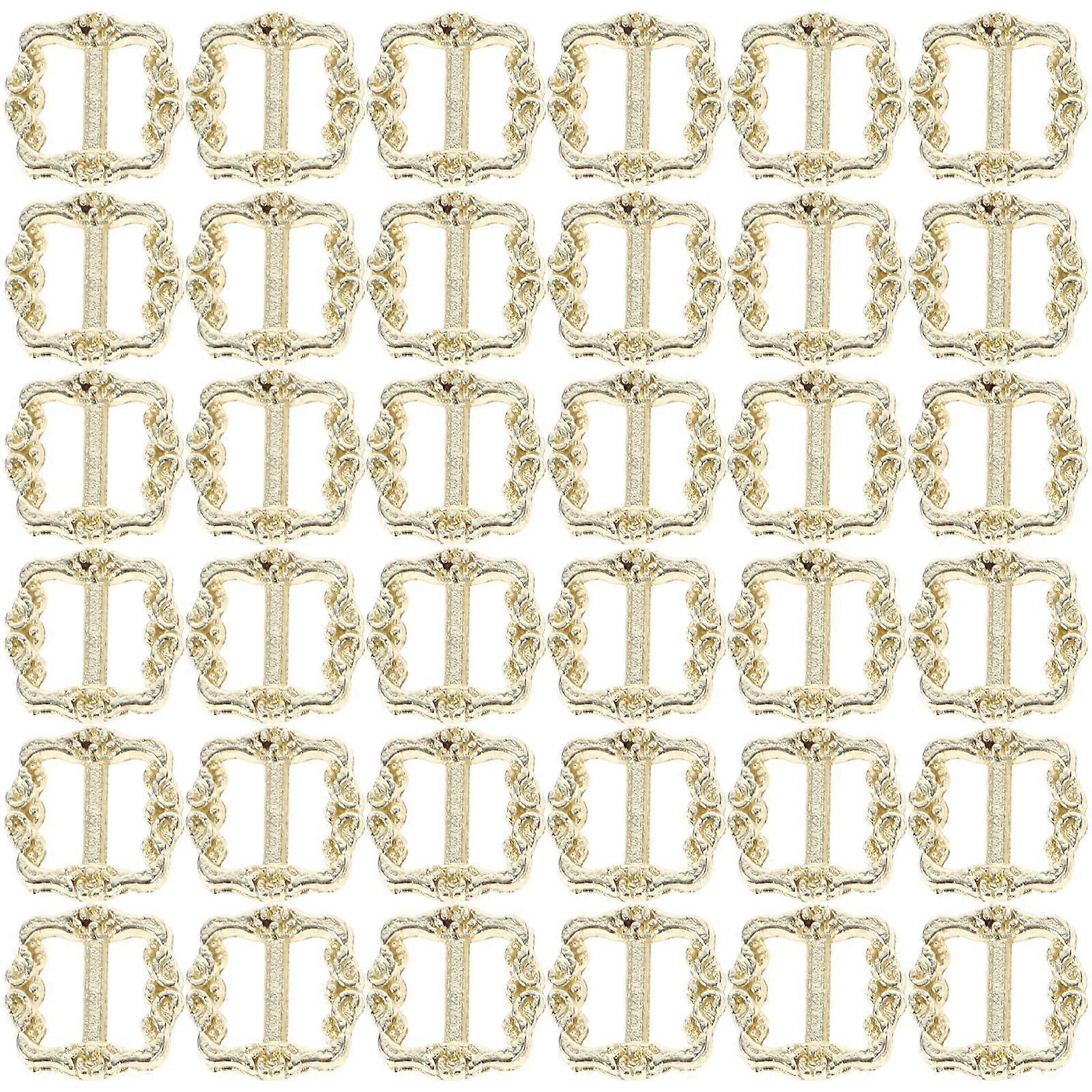 100Pcs Mini Metal Button Adjustable Tri-Glide Buckle Diy Fastener Slide Buckle for Kids Doll