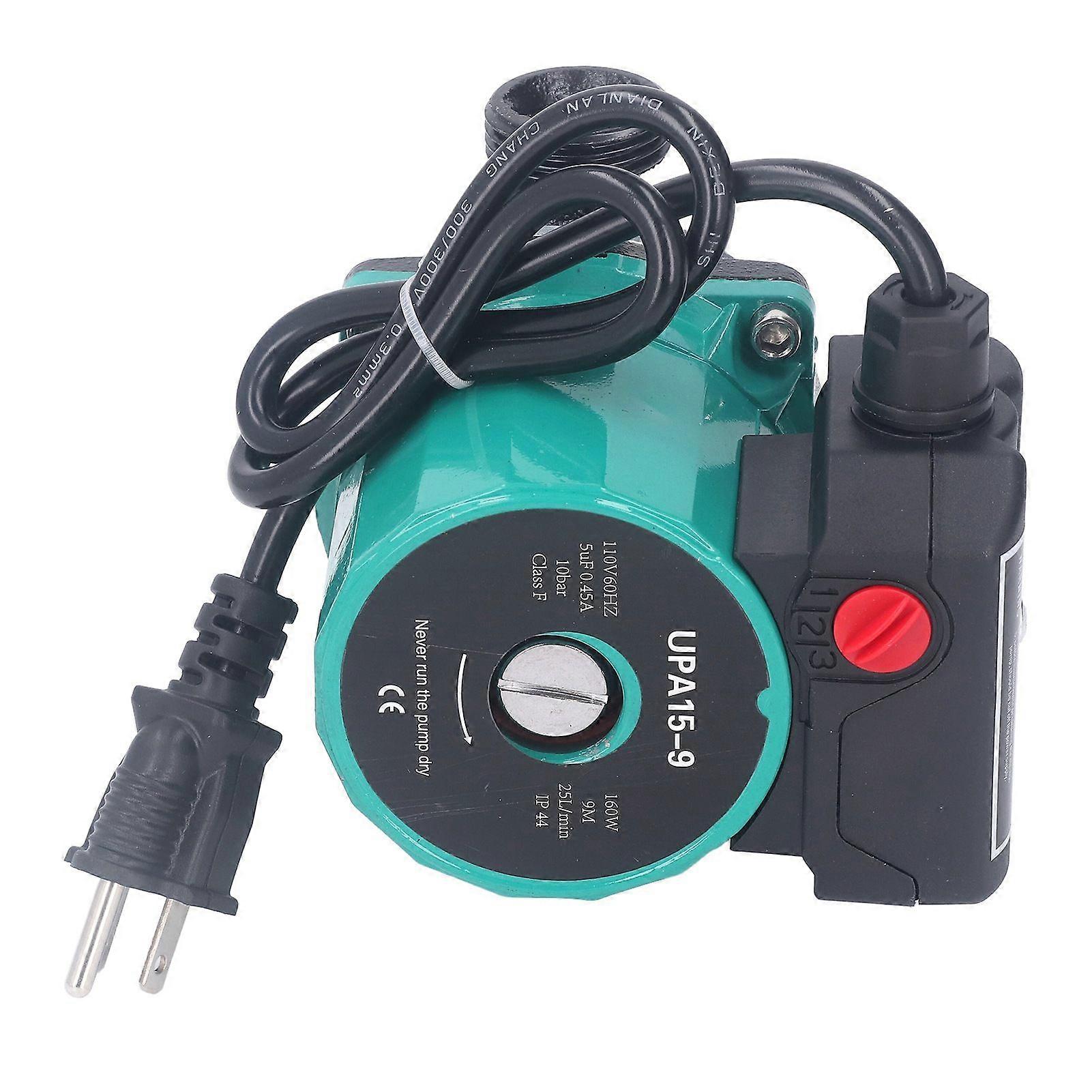 Water Circulator Pump 160W Quiet Running 3 Speed Switchable Water Circulating Booster Pump for Solar Water Heater Boiler