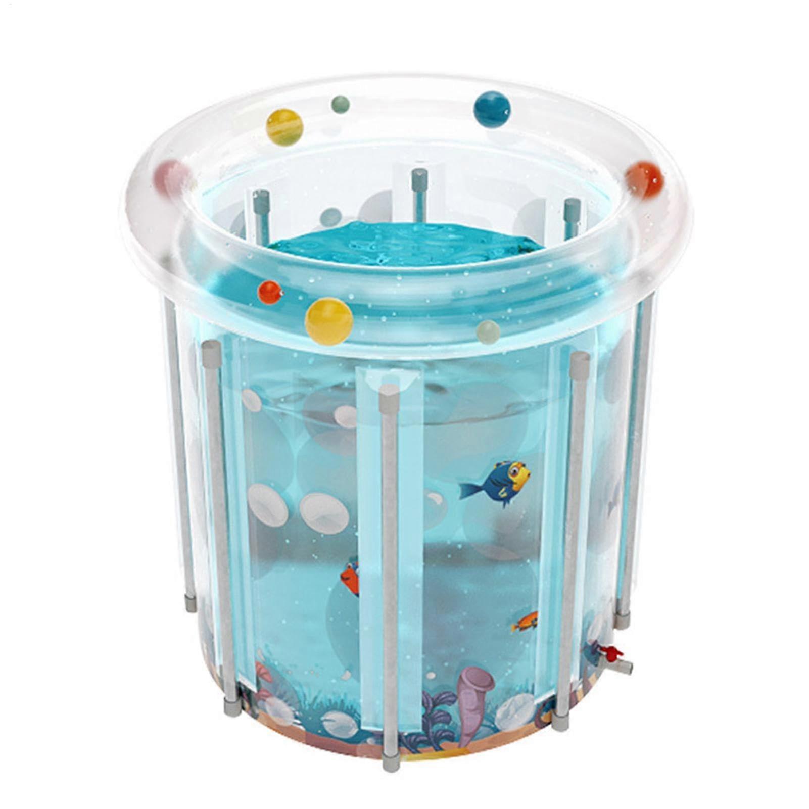 Inflatable Bathtub Transparent Thick PVC, Adjustable Family Bathroom Bathtub For Adults, Portable Hot And Ice Bath Tub