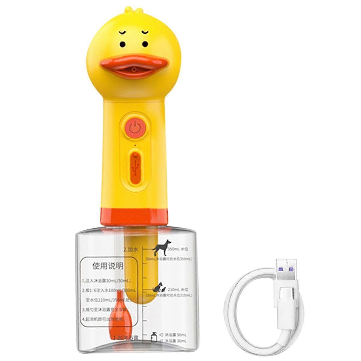 Electric Dispenser Sprayer Duck Shampoo Foamer for Pet, Foaming Soap Dispenser for Bathtub