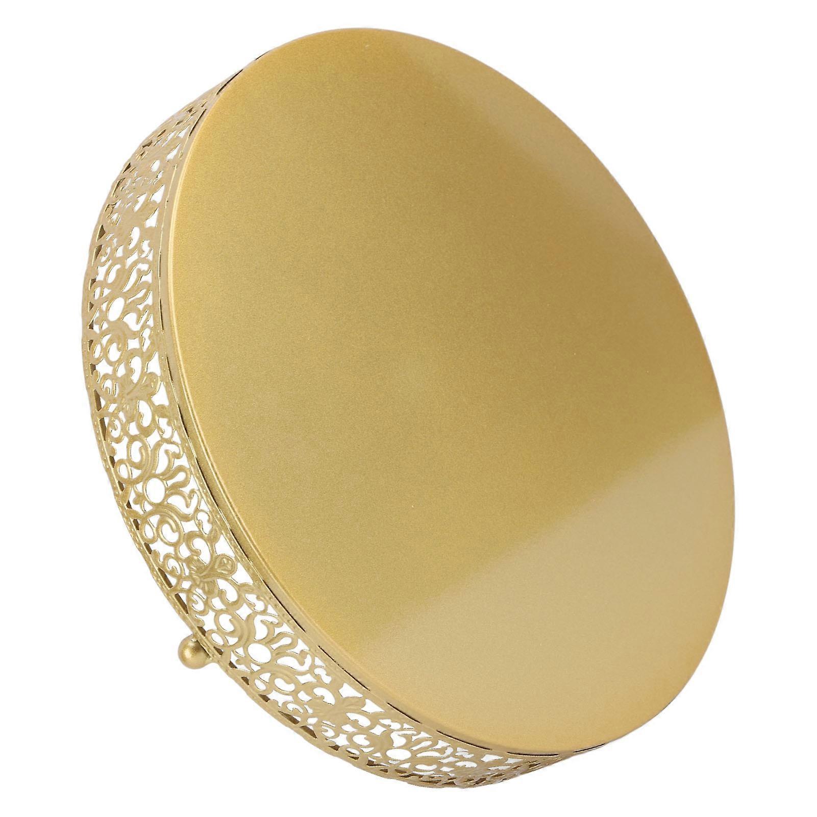 ラウンドメタルケーキスタンドアイアンデザートディスプレイプレートパーティー用