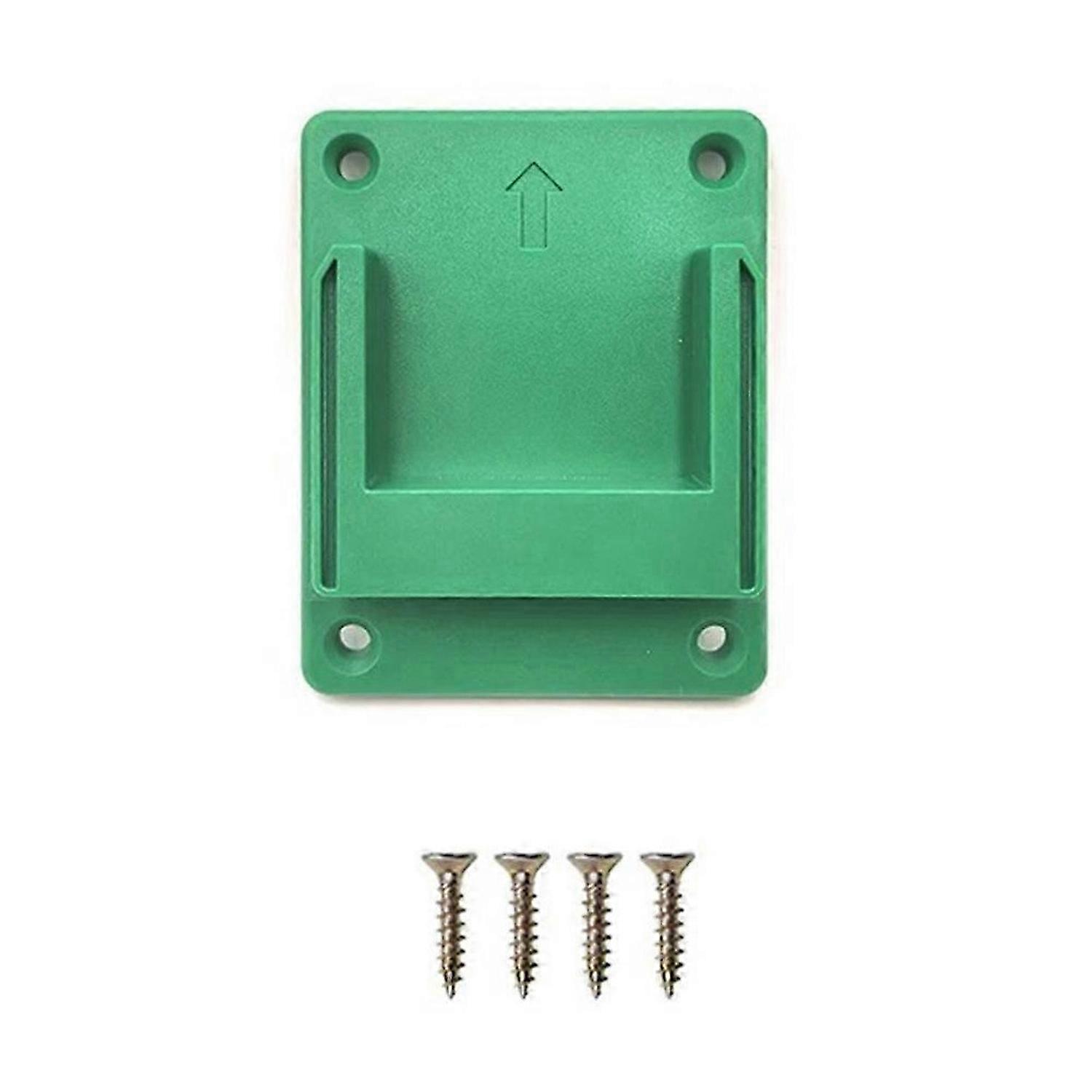 1Pc Wall Mount Holder Tool Storage Rack for Hitachi 18/36V Tool Green