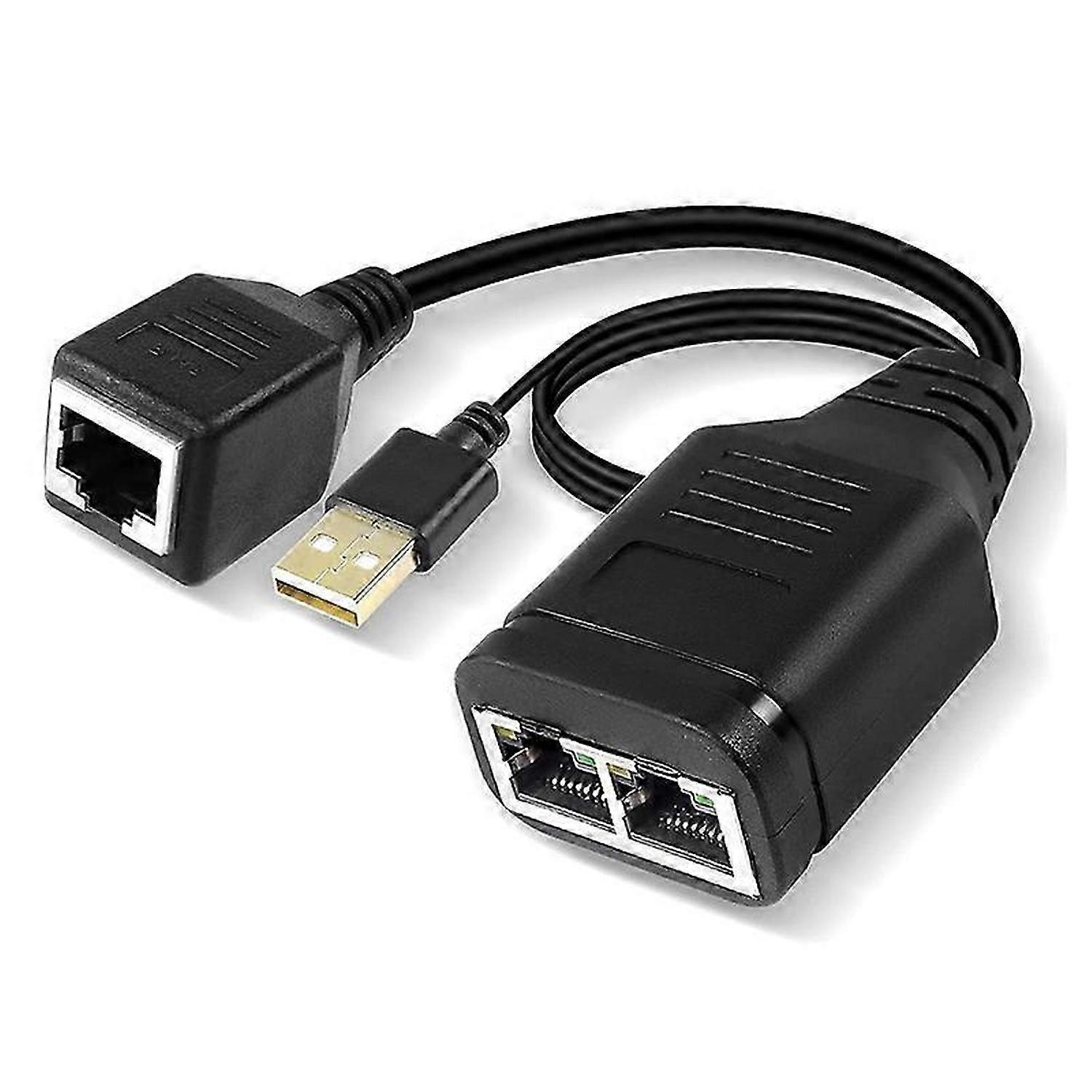 Female 1 to 2 Adapter Cable Network Hundred Megabit Network Sharer RJ45 Multi-Functional 1 to 2 Netw