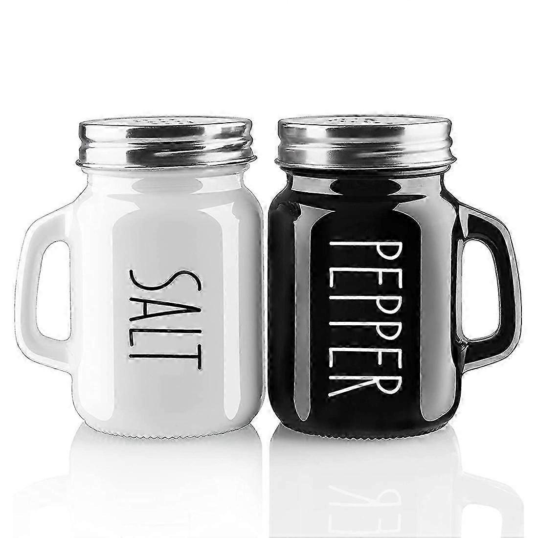 Farmhouse Salt and Pepper Shakers Set, 4 Oz Cute Salt Pepper Shaker, Modern Farmhouse Kitchen Decor