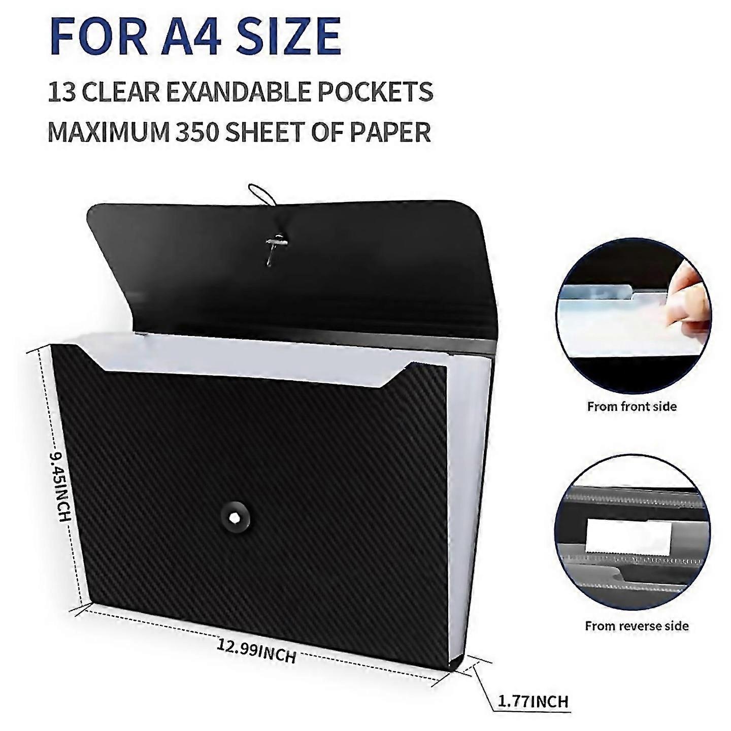 For Expanding File Foldera4 Letter Size Paper Document Receipt Organizer