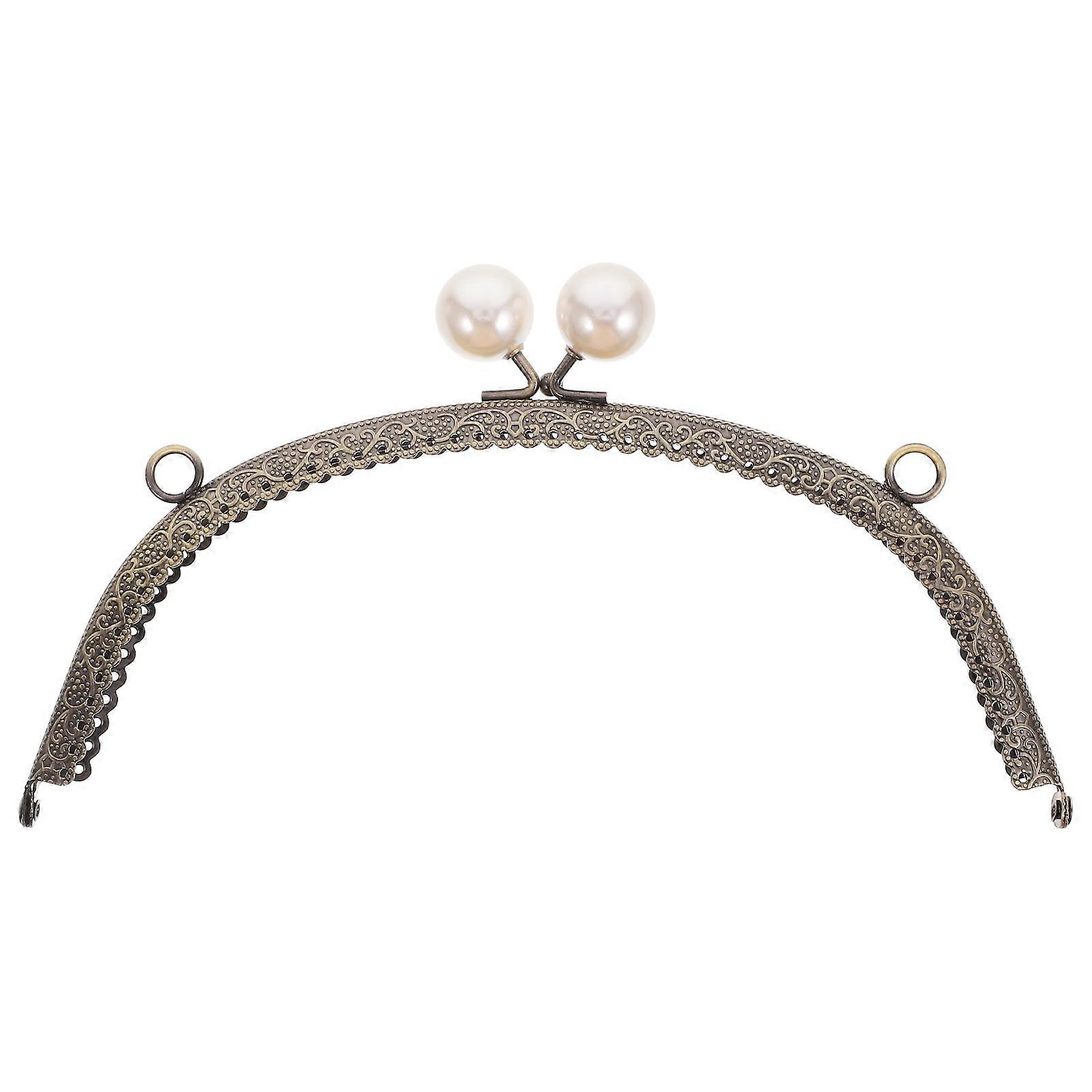 Purse Frame with Pearl Clasp Lock for Bag Making DIY Projects