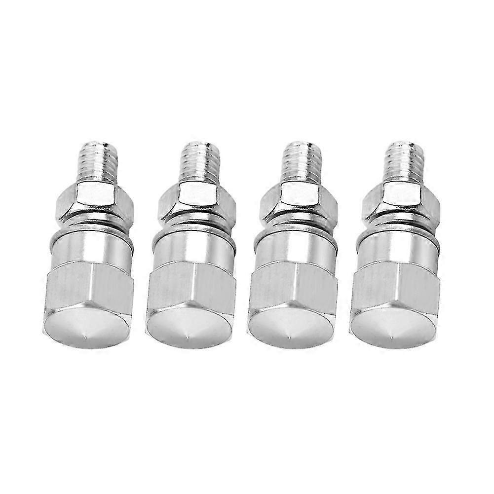 Universal Thread License Plate Frame Bolts Screws for Motorcycle 4pcs Silver