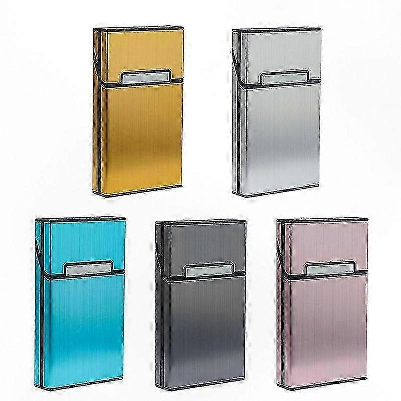 Compact Aluminum Case for Tobacco and Cigarettes - Portable Pocket Storage Solution