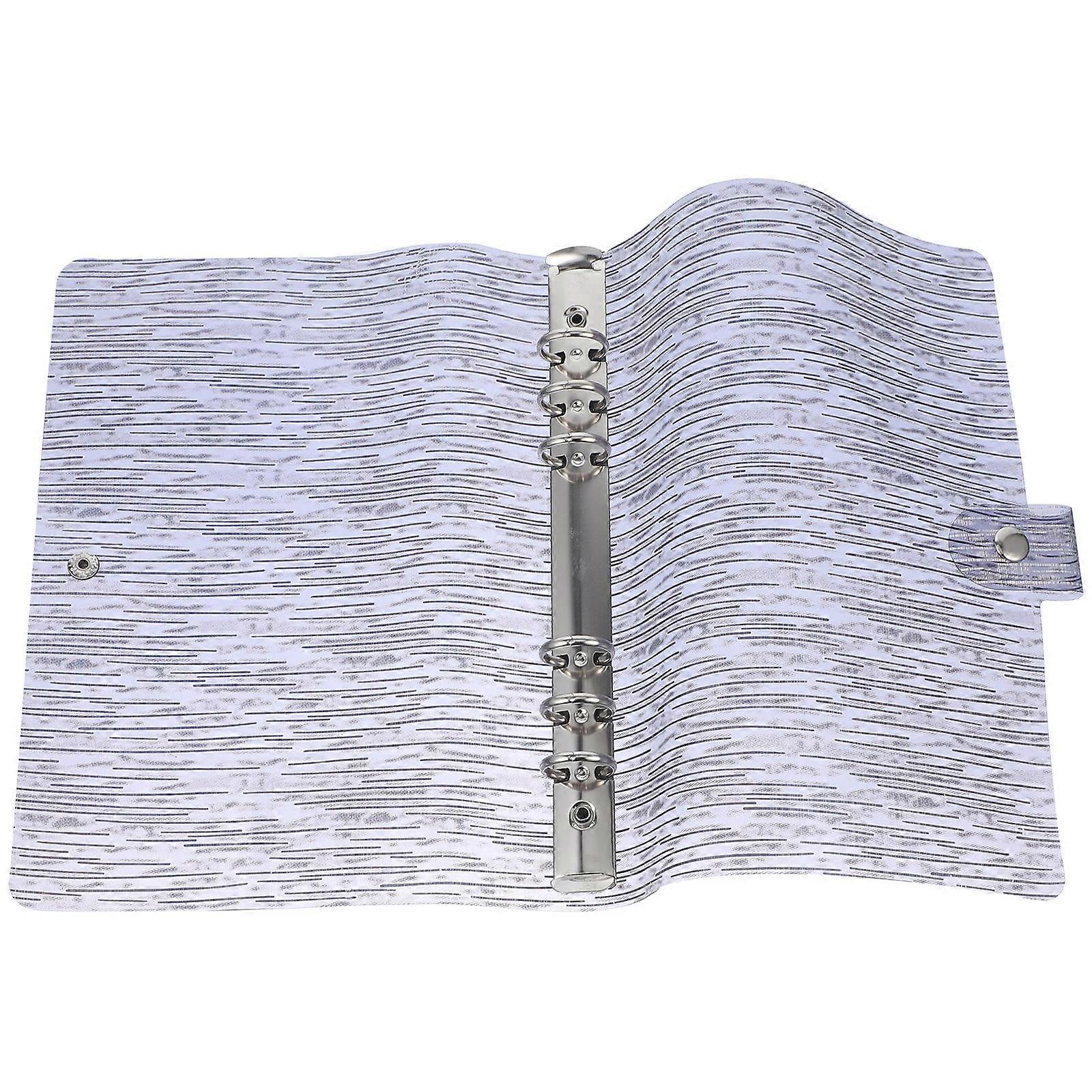 Colorful 6 Ring Binder A5 File Paper Holder for Document Protection 3Pcs