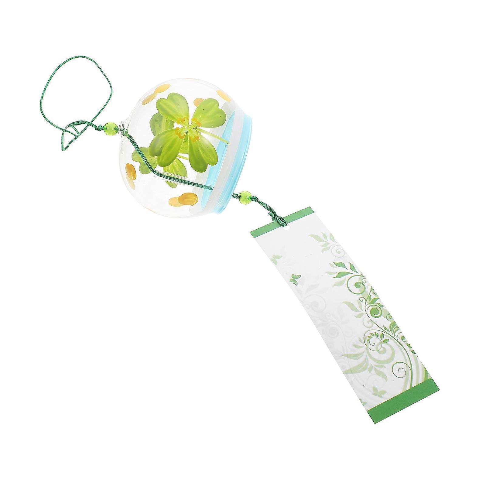 Glass Wind Chime Japanese Design for Window Hanging 4Pcs Set